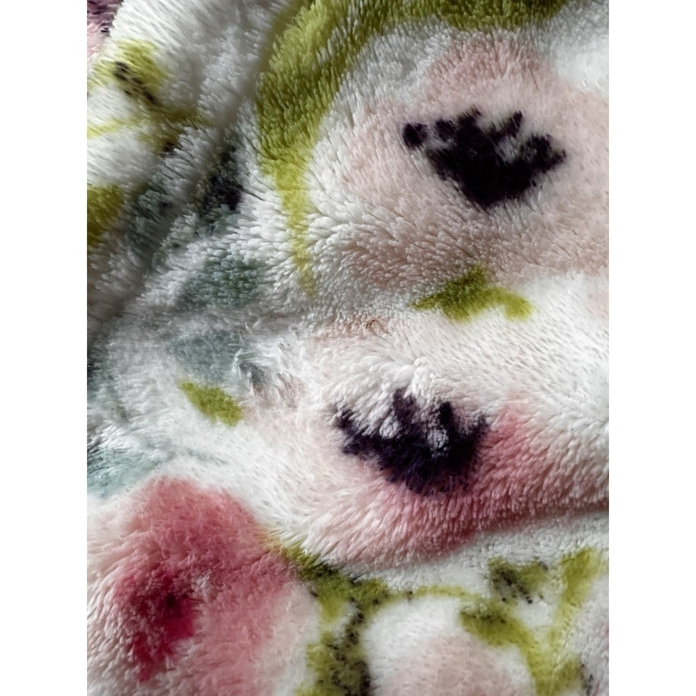 Baby Thro Rilynn Bunny Rabbit Floral Lovey Security Blanket Oversized 30x30 RARE - Picture 10 of 11